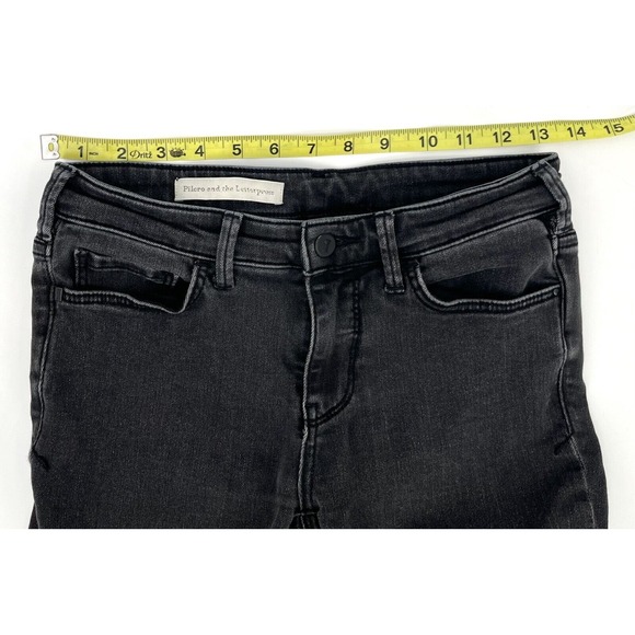 Anthropologie Pilcro And The Letterpress Sz 26 Black Denim Legging Skinny Jeans - Picture 6 of 11